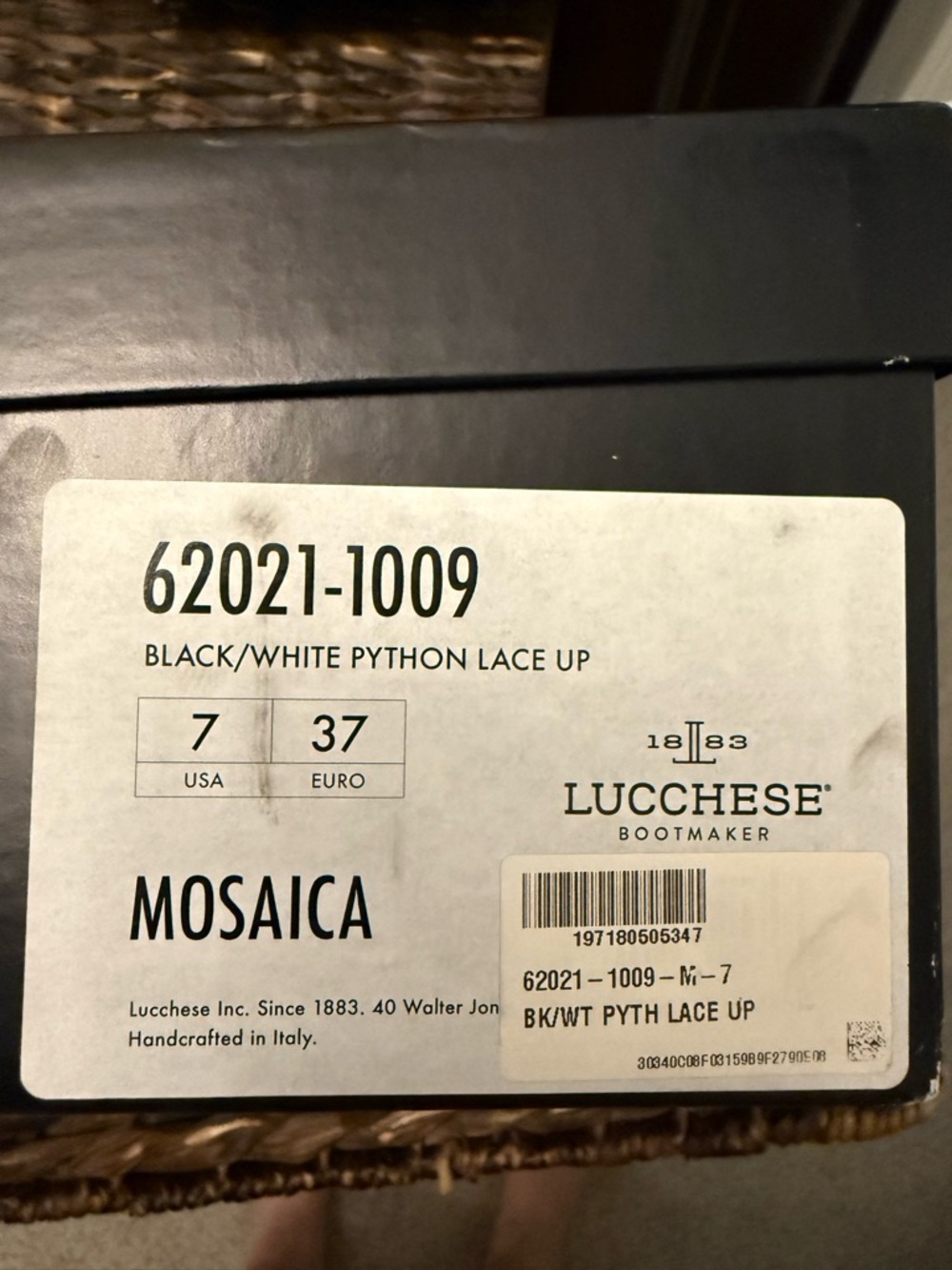 Mosaico Lace Up Sneaker - python - worn once - Picture 7 of 7